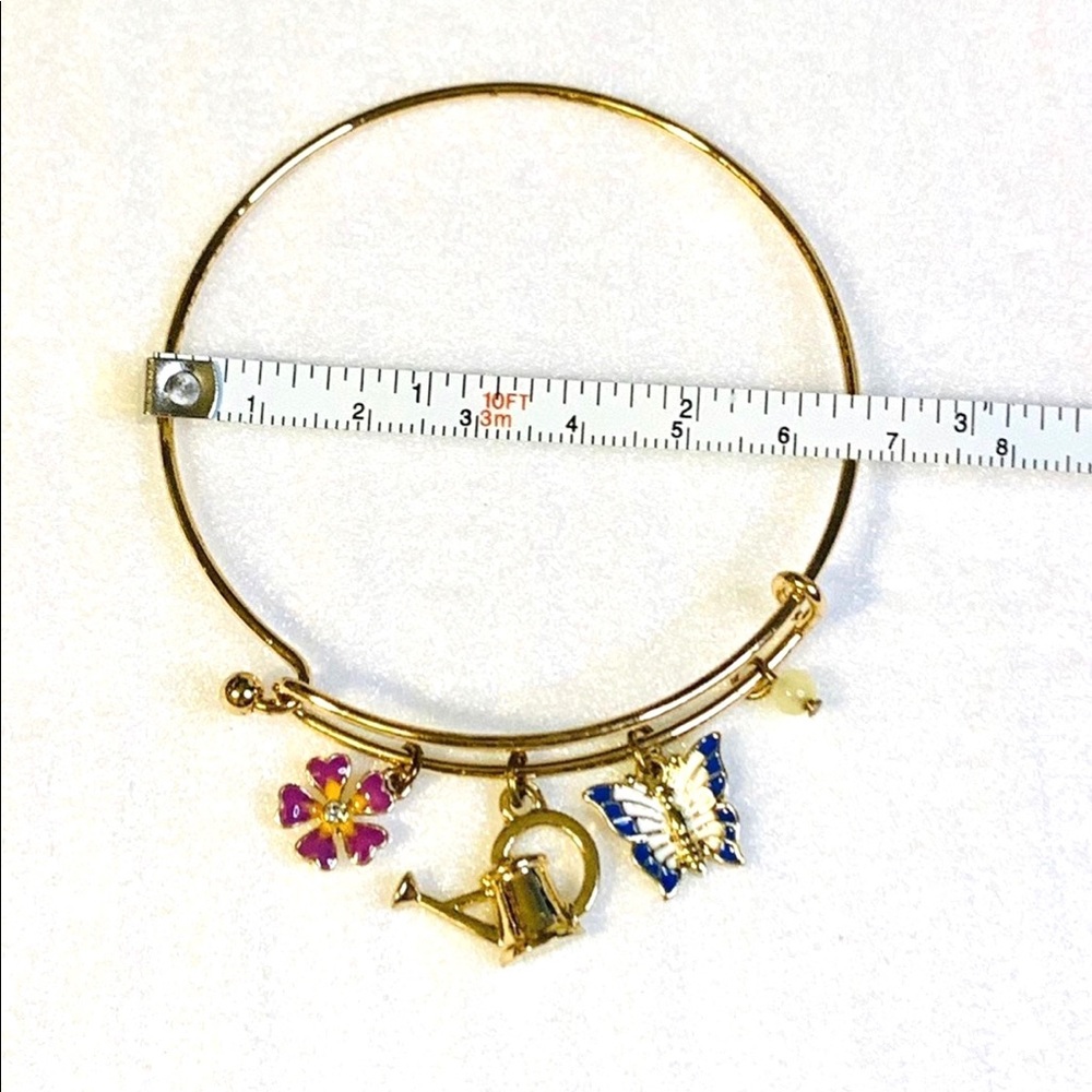 Spring Floral Butterfly Charm Bracelet - Picture 7 of 7